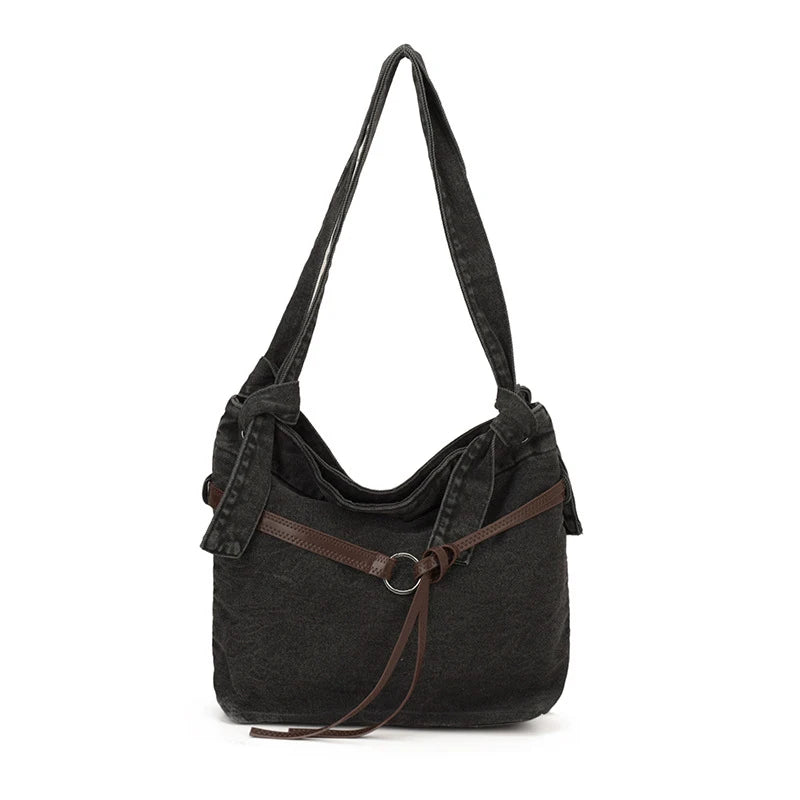 Korean-Style Denim Shoulder Bag – Large Capacity Women's Tote Denim Shoulder Bag Nixie
