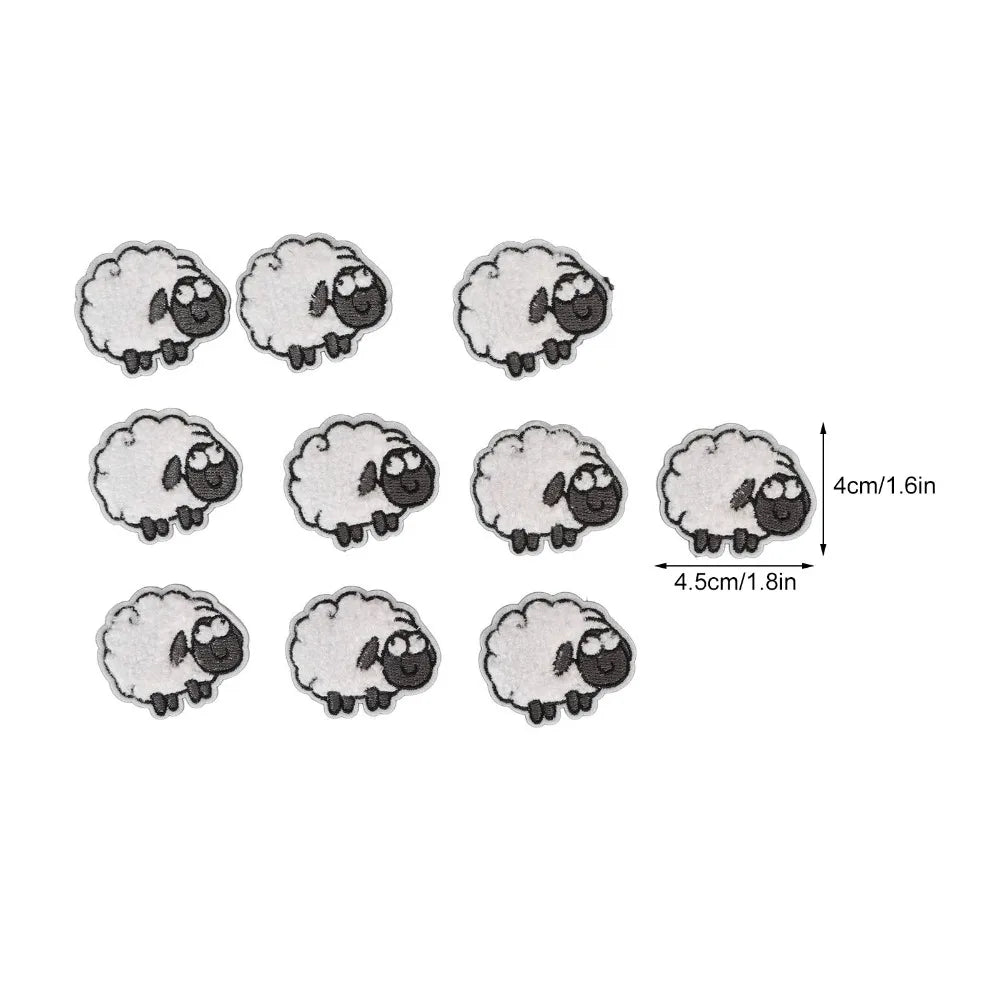 30pcs Sheep Iron-On Embroidered Patches for Jackets & DIY Crafts Iron-On Patches Nixie