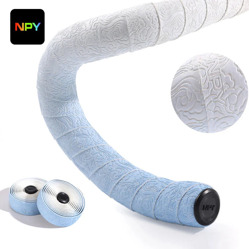 Soft Anti-Slip Bike Handlebar Tape – Road & Gravel Cycling Bicycle Handlebar Tape Nixie BLUE