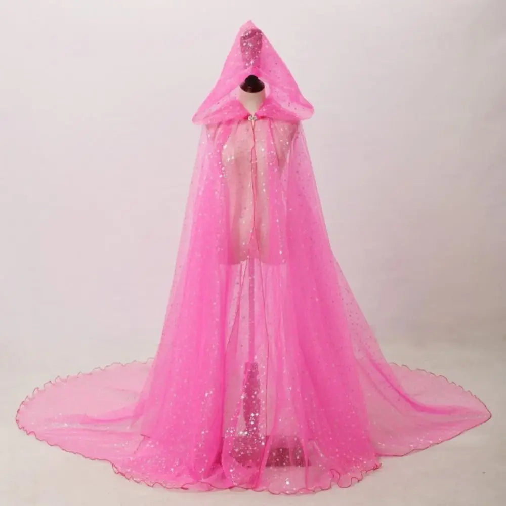 Glitter Halloween Hooded Cloak – Lace-Up Cosplay Cape Halloween Costume Cape Nixie