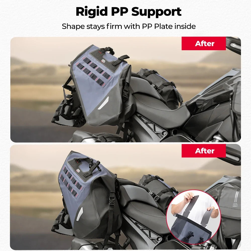 KEMIMOTO Waterproof Motorcycle Saddlebags 30L/52L Side Panniers Motorcycle Saddlebags Nixie