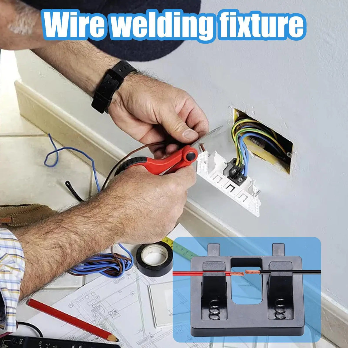 Adjustable Soldering Wire Holder & Welding Cable Clamp Fixture