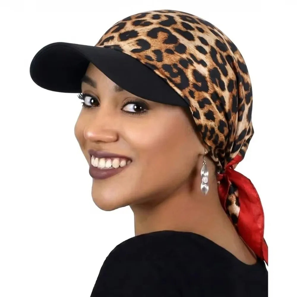 Satin Paisley Print Turban Cap with Brim | Women's Hat Turban Baseball Cap Nixie