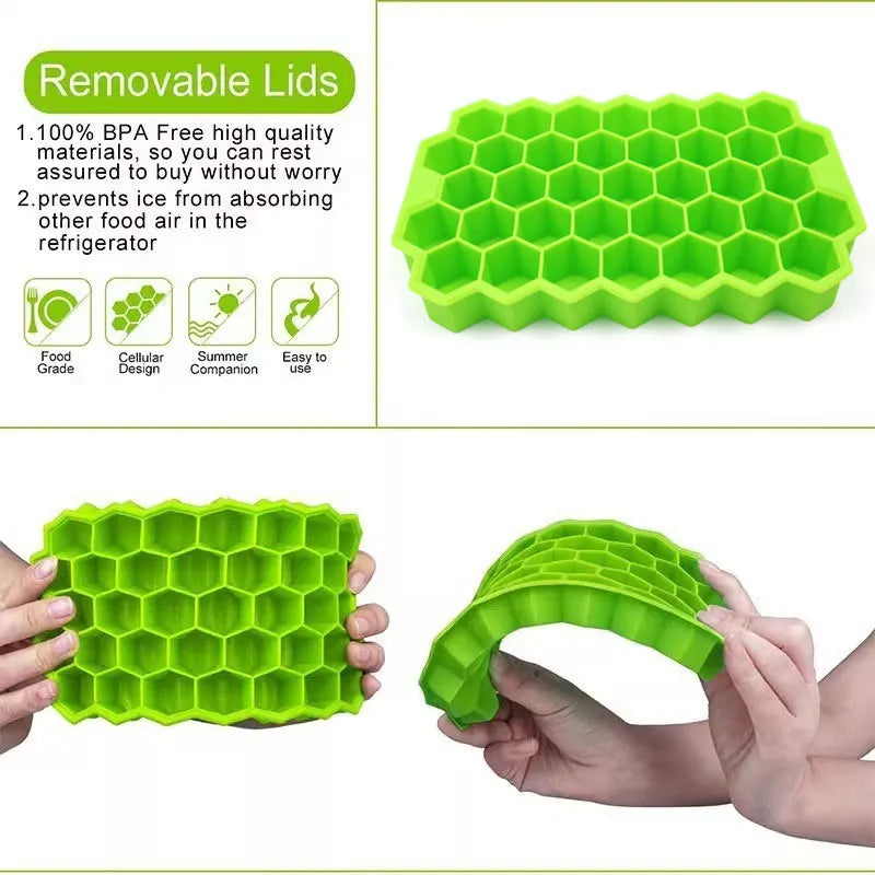 Honeycomb 37-Cube Ice Tray DIY Ice Mold – Nixie Ice Cube Tray Nixie