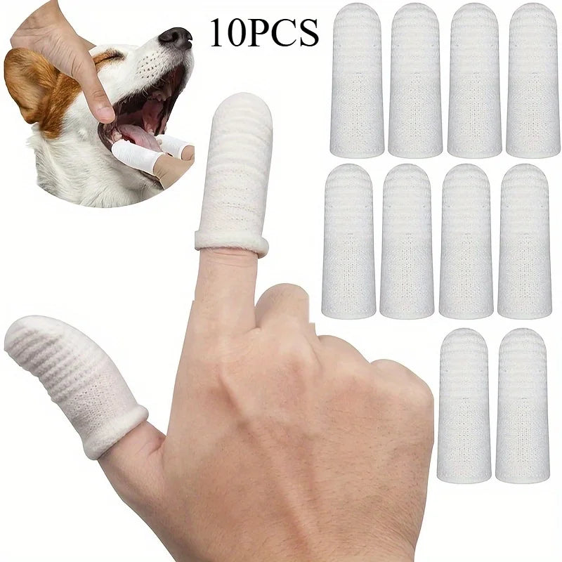 10-Pack Pet Finger Toothbrush Cots for Cats & Dogs | Nixie Pet Finger Toothbrush Nixie WHITE