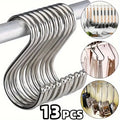 Stainless Steel S-Hook Set 5/13 Pcs – Kitchen & Wardrobe Hooks S-Hook Set Nixie 13PCS