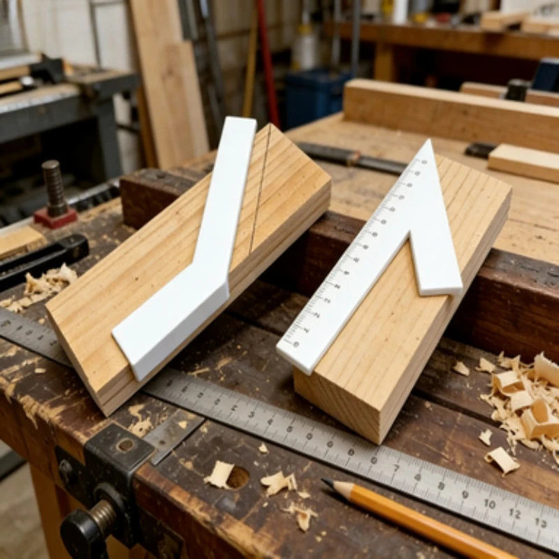 45° Angled Stop Rulers 2pcs – Woodworking Marking & Positioning Woodworking Angle Ruler Nixie