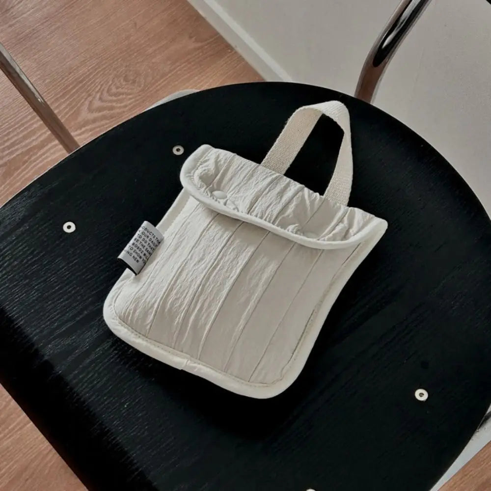 Quilted Snap Button Mini Tote Bag – Soft Padded Shoulder Bag Mini Tote Bag Nixie