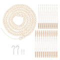 Kids Artwork Display – Wooden Bead Hanging Clip Wall Decor Artwork Display Hanger Nixie Style 1