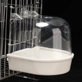 Clear Hanging Bird Bath for Cage – Parrot Bathtub Bird Bath Nixie White-Screw type