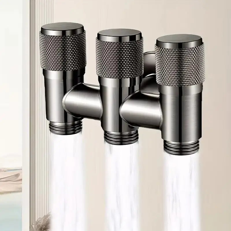 3-Way Stainless Steel Water Diverter Valve – 1 Inlet 3 Outlets