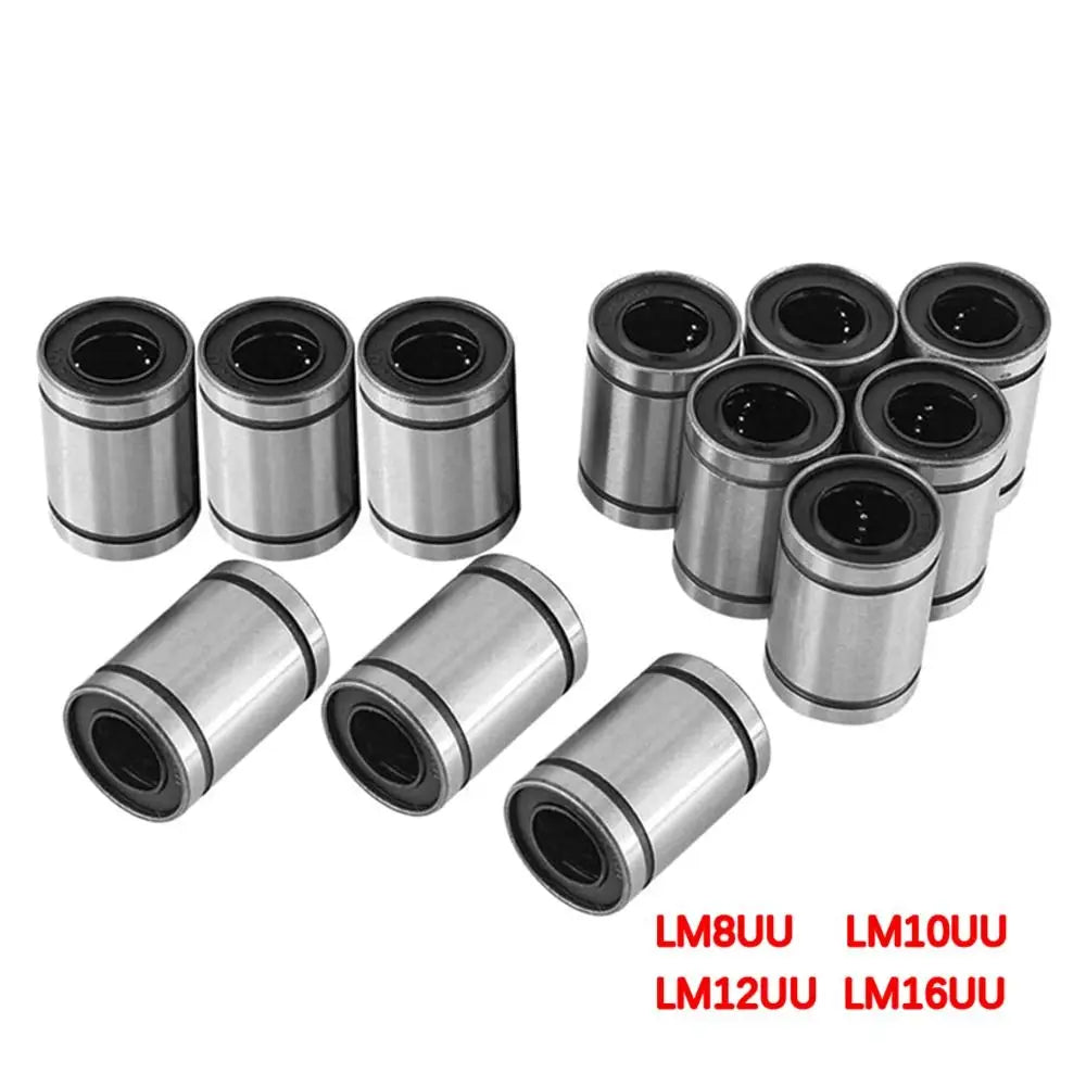 Nickel Plated Linear Ball Bearing LM3UU–LM20UU for 3D Printers CNC Linear Ball Bearing Nixie LM13UU 13x23x32
