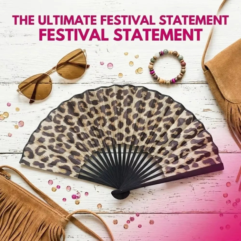 Gradient Colorful Folding Hand Fan 23cm | Reflective Rave Fan Folding Hand Fan Nixie