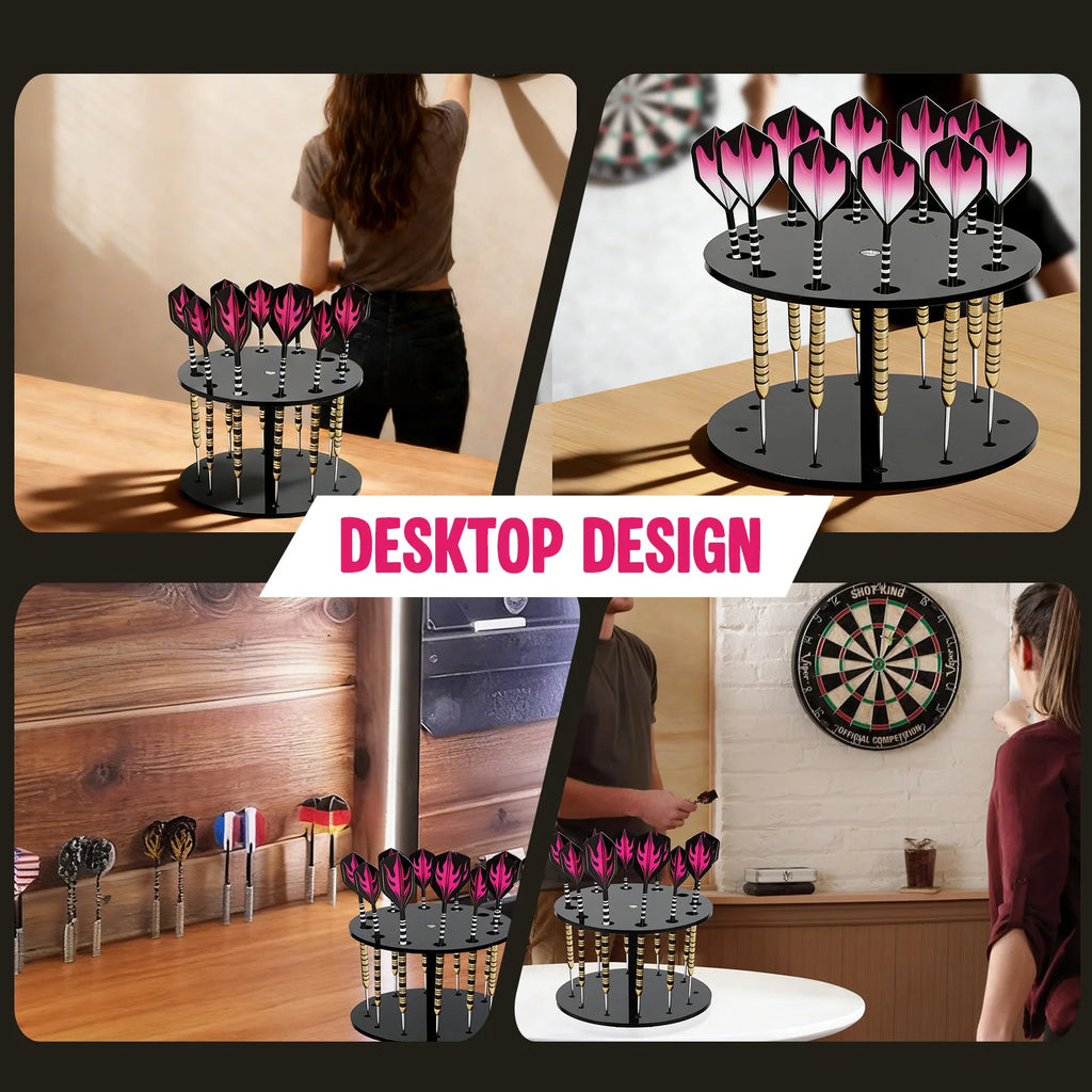 Acrylic Dart Holder Stand – 12-Dart Tabletop Display Rack