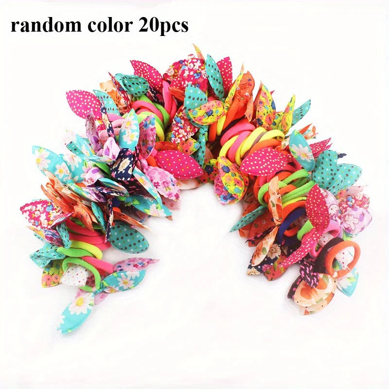 20pcs Cute Pet Hair Bows with Rubber Bands for Dogs & Cats Pet Grooming Bows Nixie 20PCS MIX