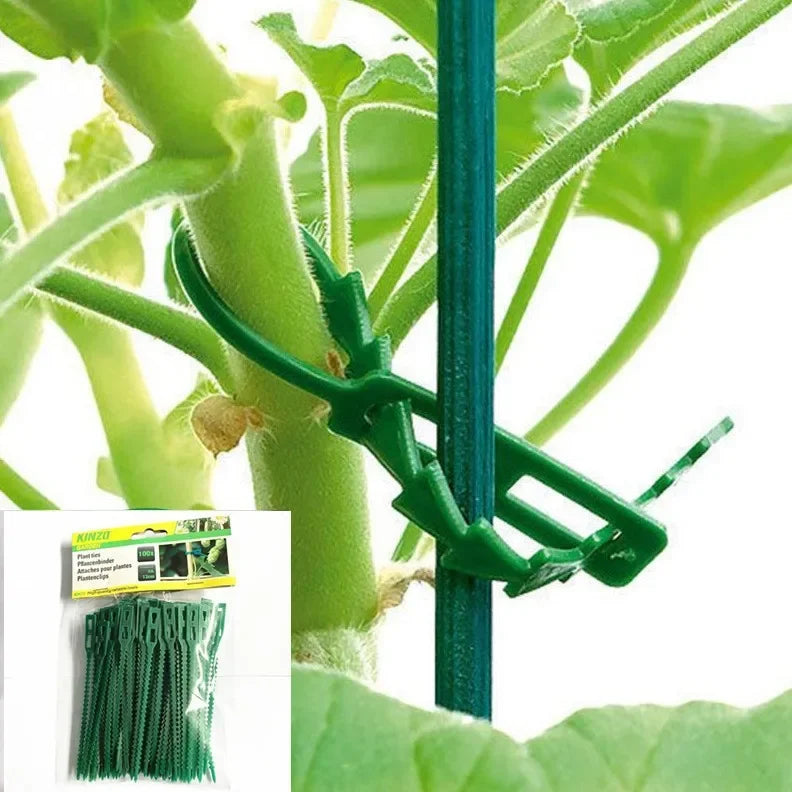 50pcs Reusable Adjustable Plant Ties – Vine & Tomato Garden Clips Garden Plant Clips Nixie