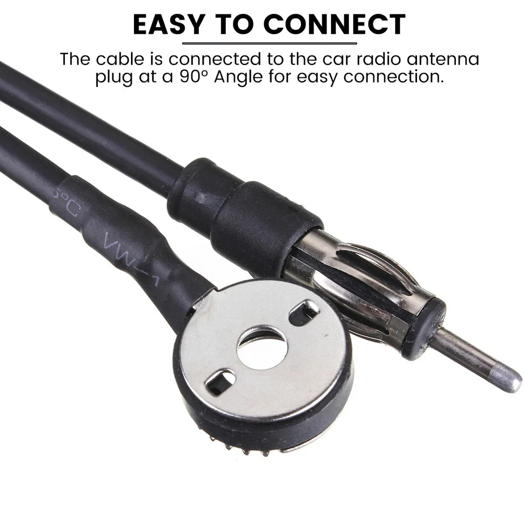 17" Flexible Rubber Car Roof AM/FM Radio Antenna & 51" Cable