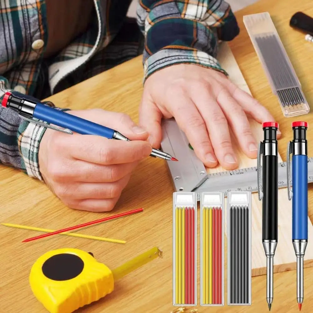 Deep Hole Marking Pencil with Built-In Sharpener | Carpenter Carpenter Marking Pencil Nixie