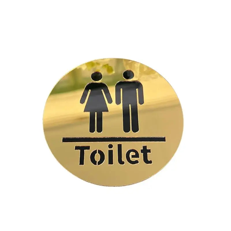3D Acrylic Self-Adhesive Restroom Sign Men Women – 10cm Restroom Wall Sign Nixie