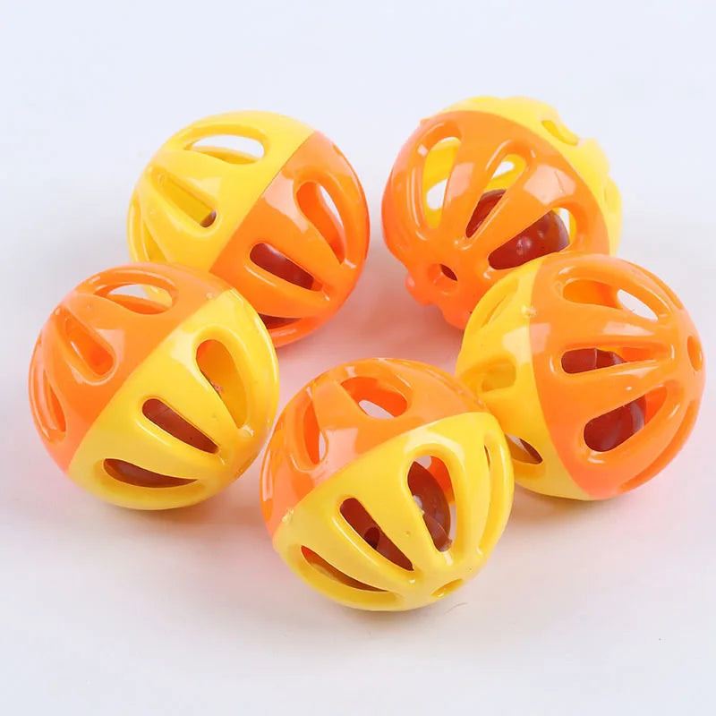 2pcs Two-Tone Jingle Bell Plastic Ball Cat Toy – Indoor & Out Cat Jingle Ball Toy Nixie