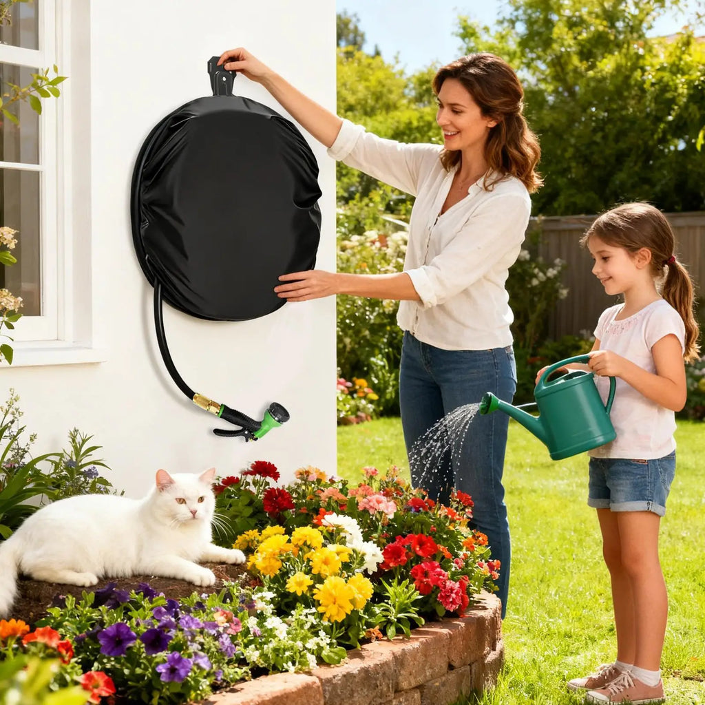 Wall-Mounted Garden Hose Cover – UV Resistant 420D Oxford Cloth Garden Hose Cover Nixie