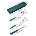 Portable 316L Stainless Steel Cutlery Set – Fork, Spoon & Chopsticks Portable Cutlery Set Nixie Dark Green