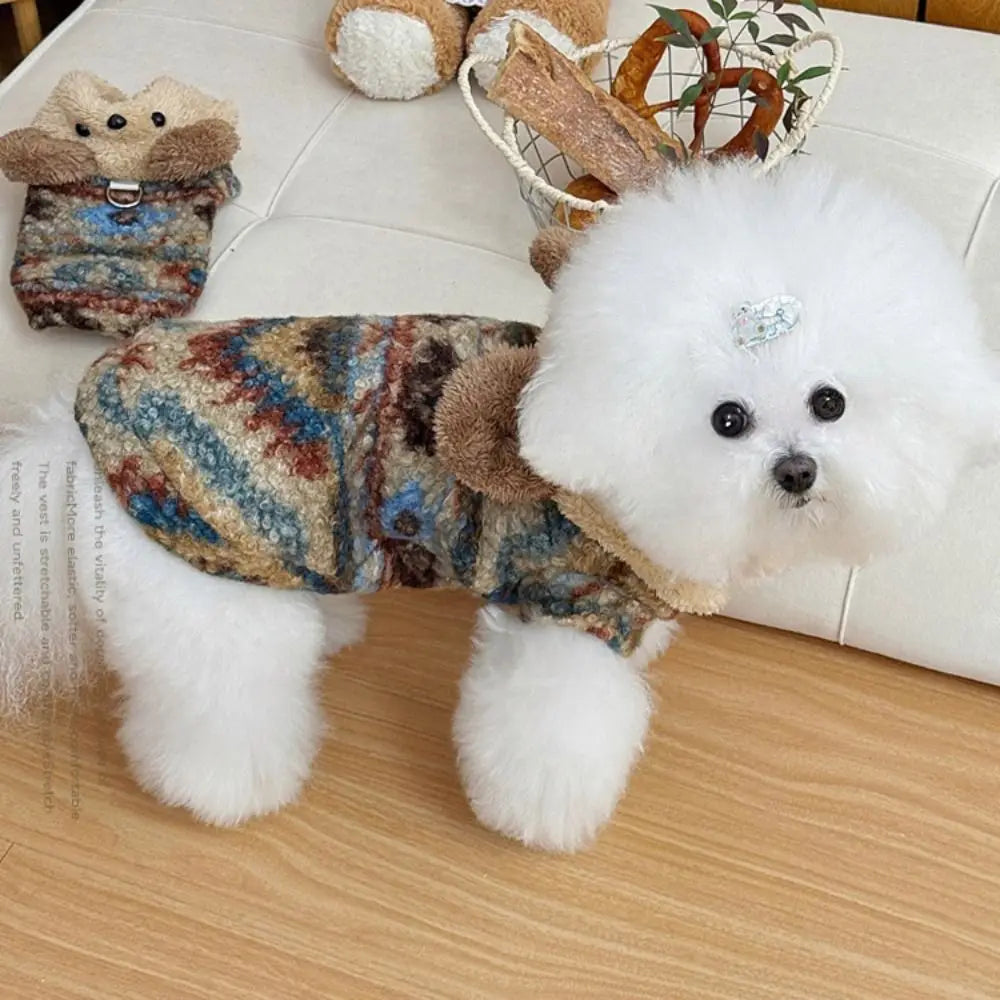 Cute Bear Winter Dog & Cat Coat – Warm Vest Jacket