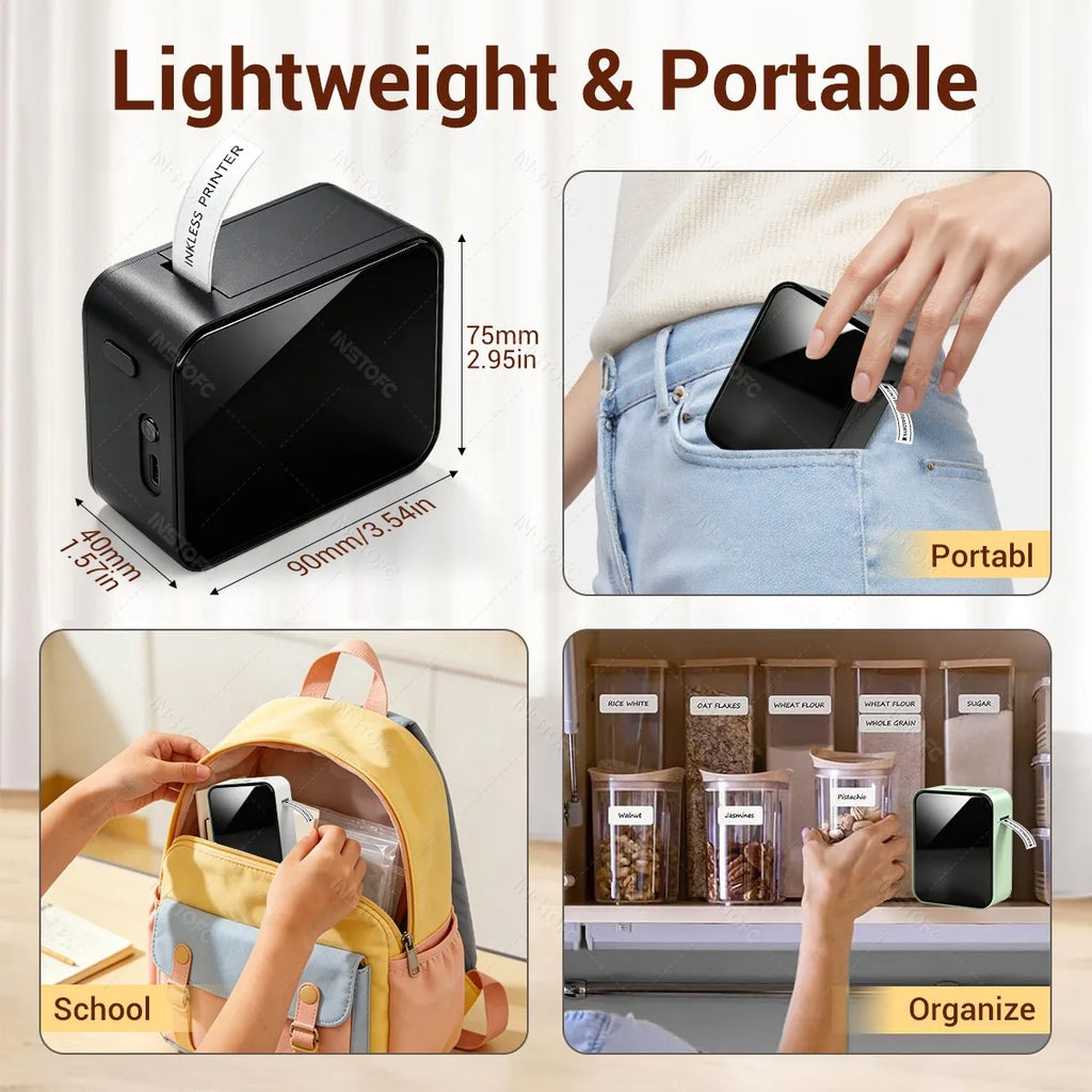 Marklife P15 Mini Bluetooth Label Printer – Inkless & Portable
