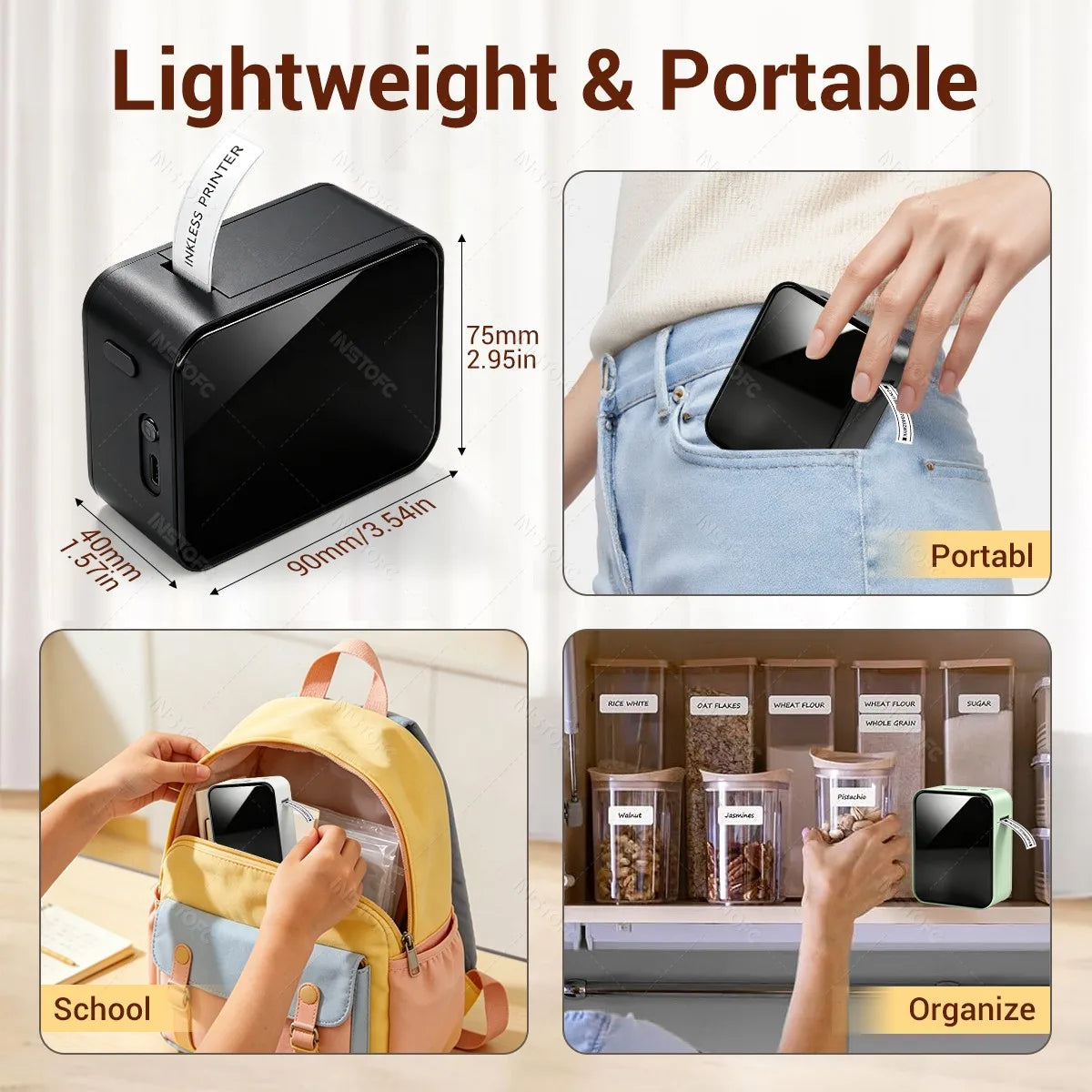 Marklife P15 Mini Bluetooth Label Printer – Inkless & Portable