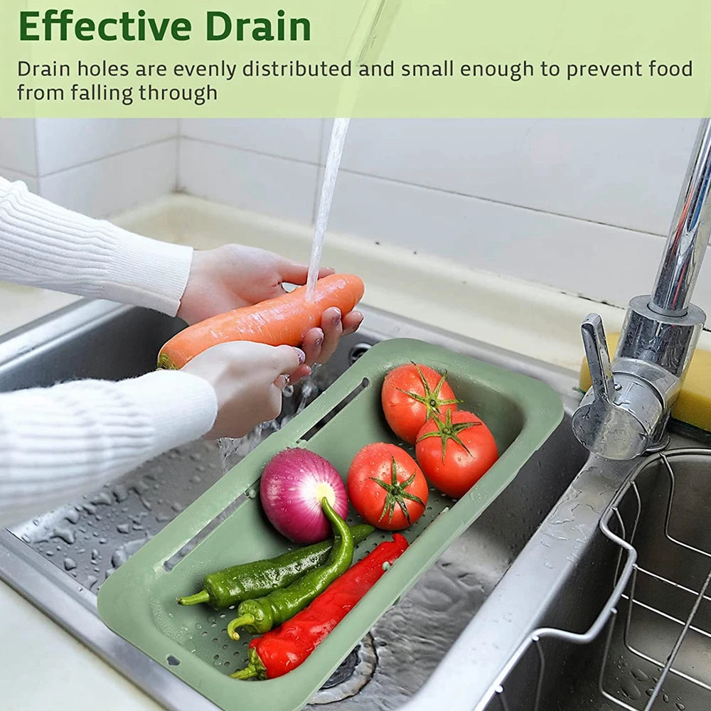Extendable Over-the-Sink Colander & Strainer Basket | FEB.WIND