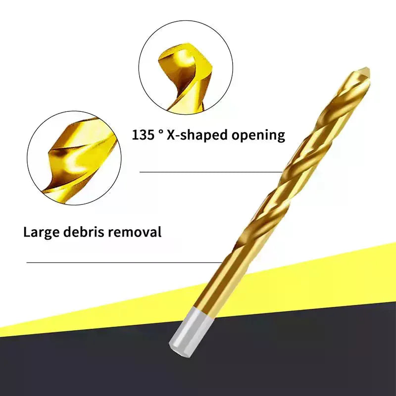 13-Piece Twist Drill Bit Set 1.5mm–6.5mm | Wood Metal Tile Twist Drill Bit Set Nixie