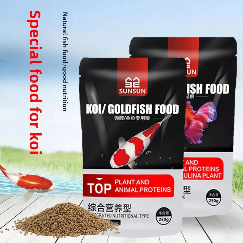SUNSUN Koi & Goldfish Spirulina Color Enhancing Fish Food 200g Ornamental Fish Food Nixie