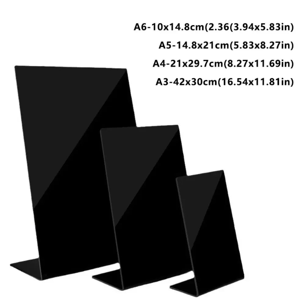 Acrylic Freestanding Chalkboard A3–A6 Reusable Tabletop Sign Tabletop Chalkboard Sign Nixie