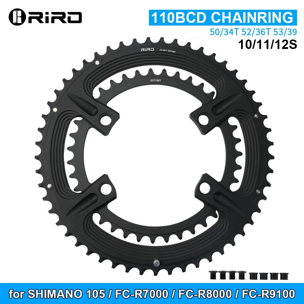 RIRO 110BCD Road Bike Chainring 50/34T 52/36T 53/39T Shimano Bicycle Chainring Nixie
