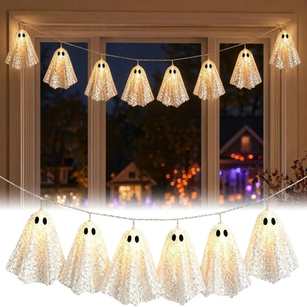 Halloween Glowing Ghost Hanging Ornament – Spooky Light-Up Decor Halloween Hanging Ornament Nixie