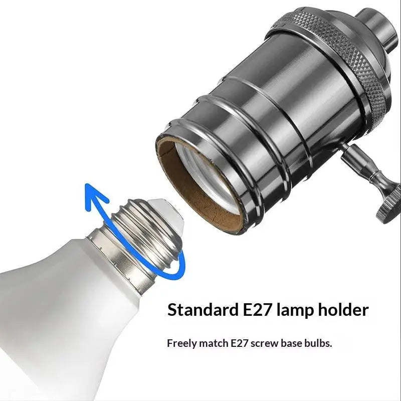 E27 Antique Aluminum Lamp Socket with Dimmer Switch | DIY Lighting