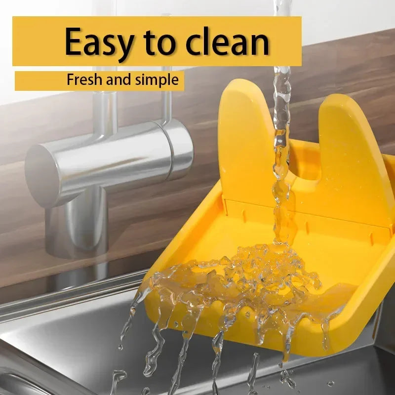 Foldable Pot Lid Rack & Spoon Holder Kitchen Organizer Stand