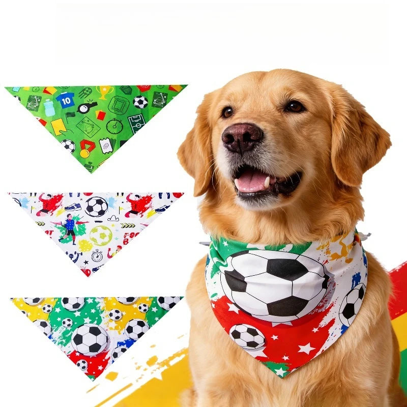 Cute Pet Triangle Bandana Bibs – Football & Color Designs Pet Bandana Bib Nixie