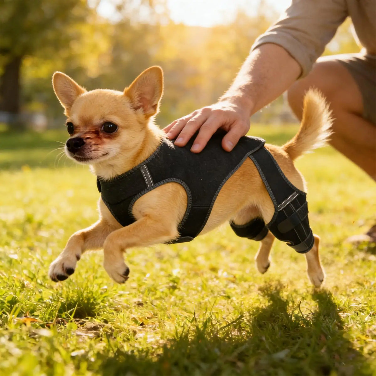 Adjustable Dog Rear Leg Brace with 4 Metal Stabilizers Dog Leg Brace Nixie