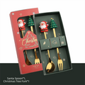 Christmas Coffee Spoons Set – Santa, Tree & Star Motifs