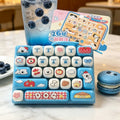 Cartoon Keyboard Keycap Clicker Fidget Keychain – 26 Buttons
