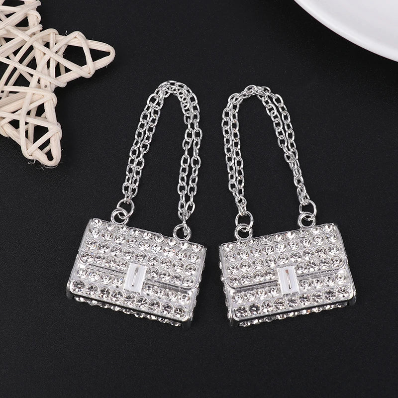 Miniature Handbag with Metal Chain for Dollhouse & Dolls Dollhouse Miniature Accessory Nixie