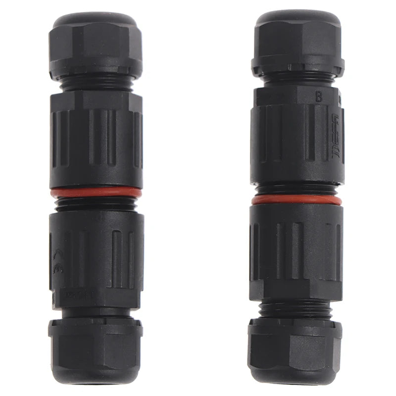 IP68 Waterproof Cable Connector 2/3 Pin Outdoor Plug Socket