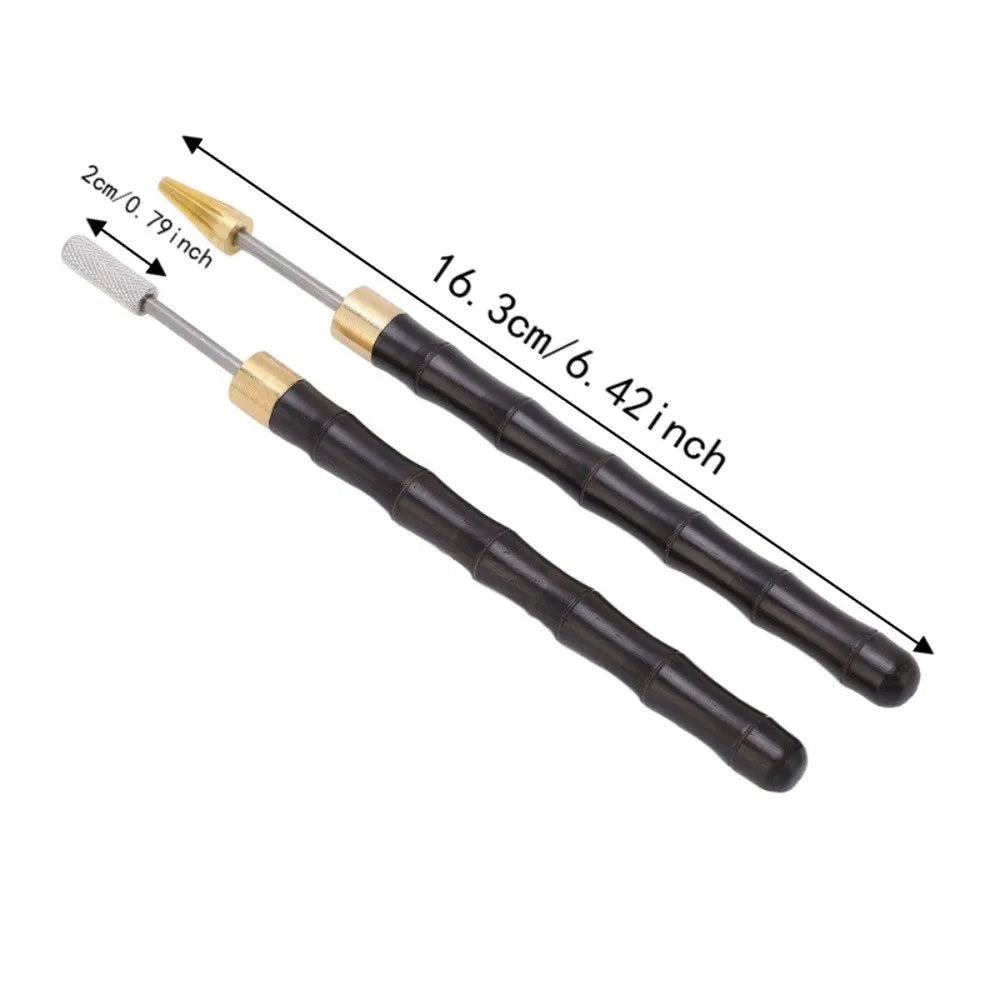 2pcs Leather Edge Dye Pen Set – Stainless Steel Roller Applicator Leather Edge Tool Nixie