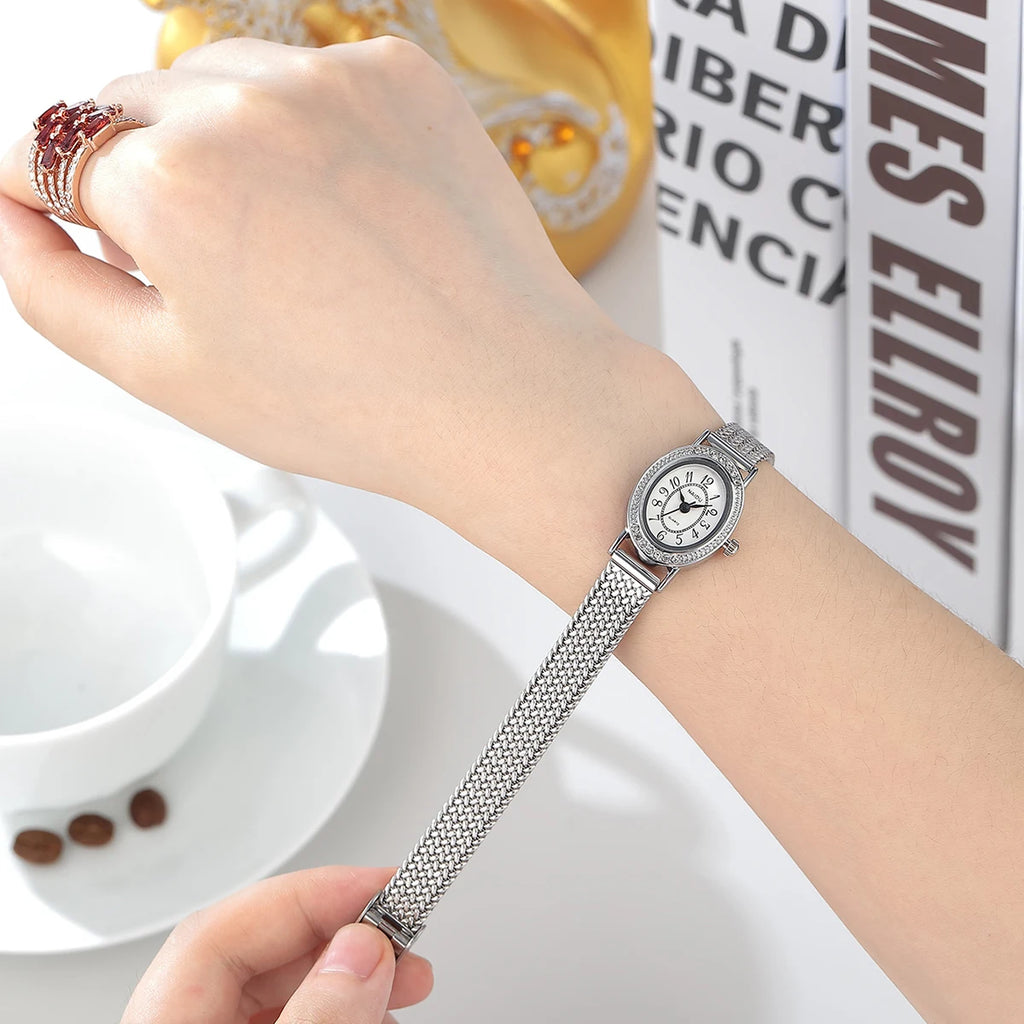 Retro Bohemian Women's Watch – Woven Steel Mesh Strap | Naidu Women's Fashion Watch Nixie
