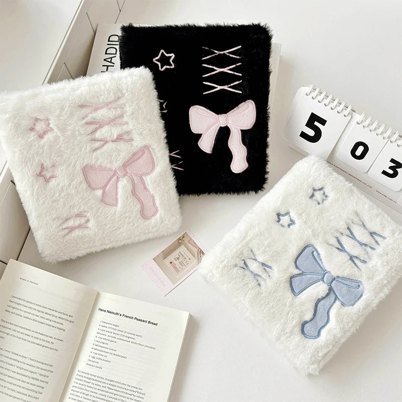 Cute Bow Plush A6 Kpop Photocard Album & Card Holder Photo Card Album Nixie