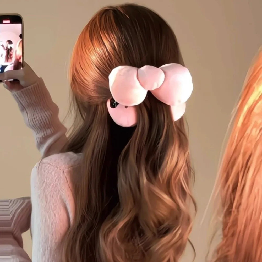 Extra Large Plush Bow Hair Clip – Banana Twist Clip for Women Bow Hair Clip Nixie