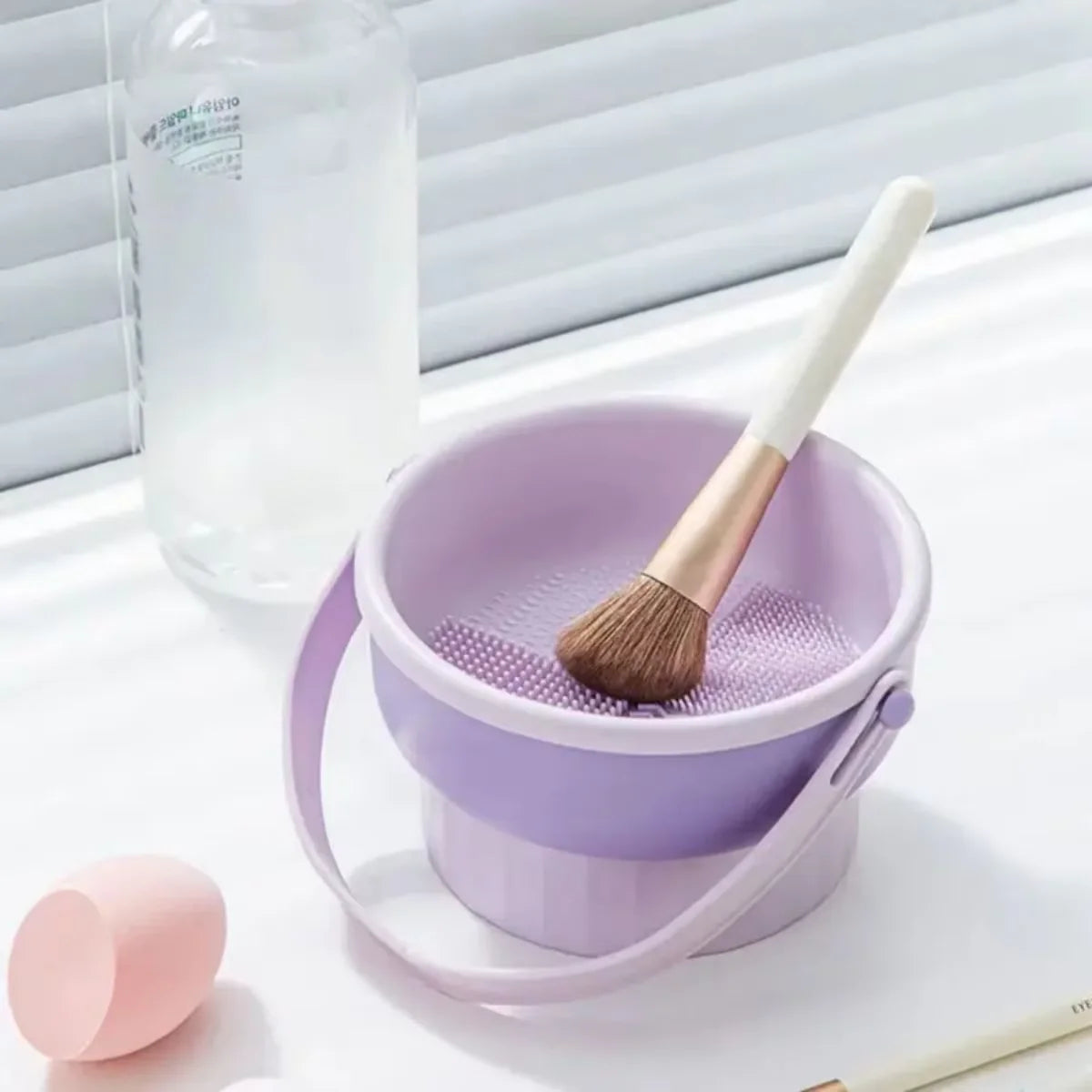 Silicone Makeup Brush Cleaner Scrubber & Bowl | QuickClean