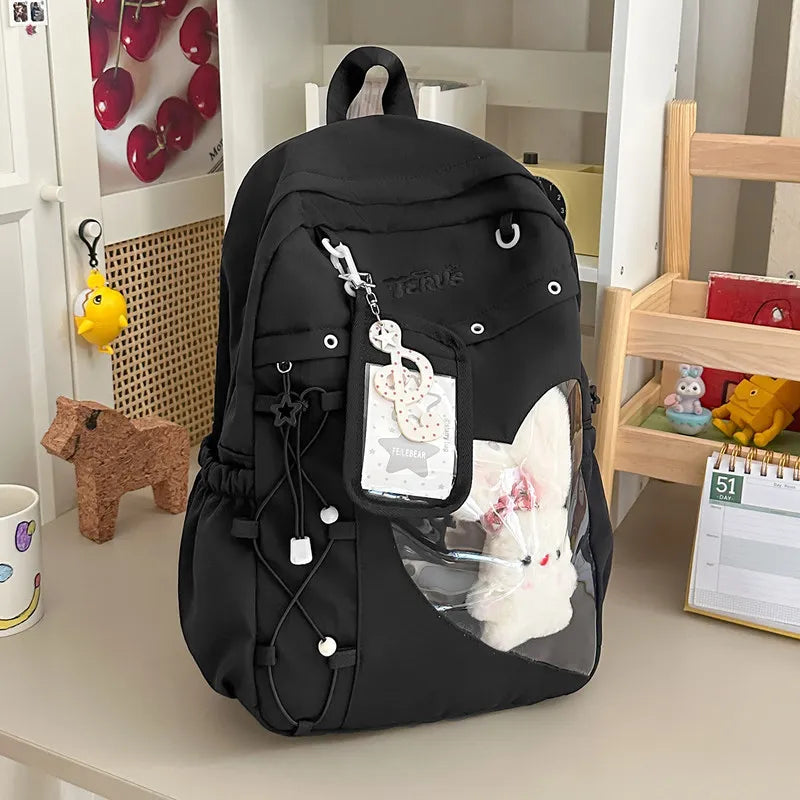 Japanese Star Pattern Backpack – High-Capacity School & Travel Bag Student Backpack Nixie