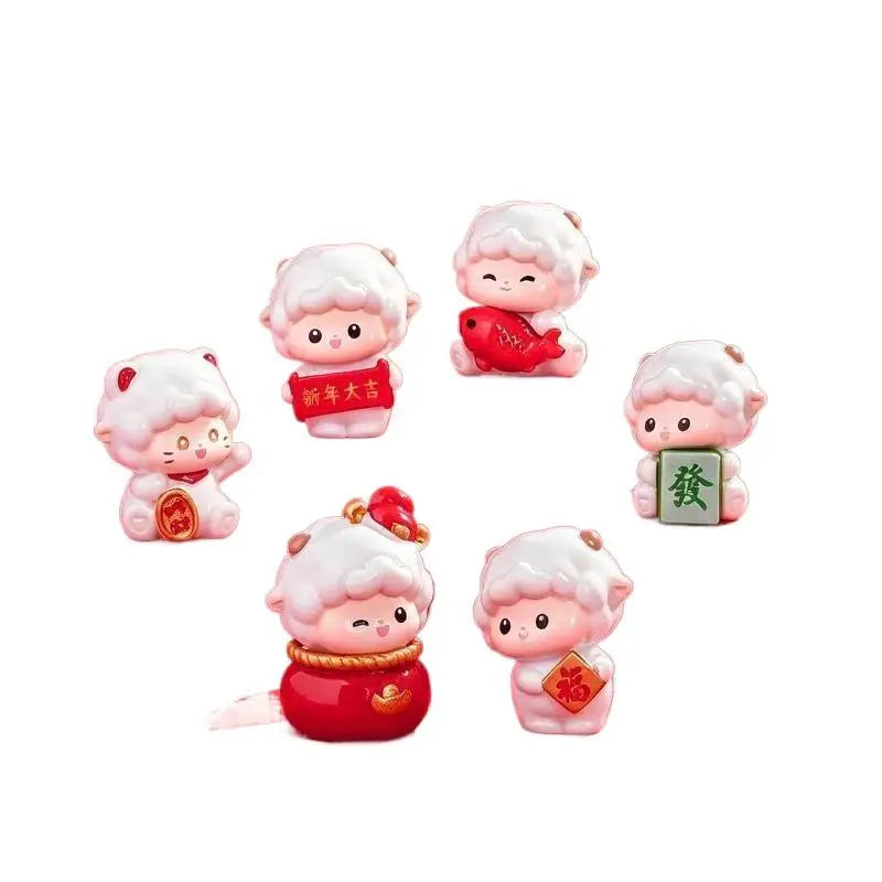 2027 Lunar Zodiac Goat Resin Figurine – New Year Decor Gift